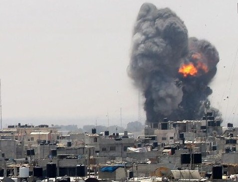 Ø§ÙÙØ¬Ø§Ø± ÙØ§Ø¬Ù Ø¹Ù ØºØ§Ø±Ø© Ø§Ø³Ø±Ø§Ø¦ÙÙÙØ© Ø¹ÙÙ ÙÙÙØ¹ ÙÙ ÙØ·Ø§Ø¹ ØºØ²Ø©