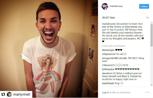 Martyn was a huge fan of Mariah Carey, who paid him a wonderful tribute.