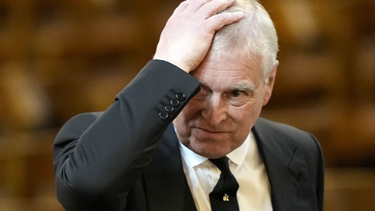 Britain's Prince Andrew, Duke of York attends a Requiem Mass, a Catholic funeral service, for the late Katharine, Duchess of Kent, at Westminster Cathedral in London on September 16, 2025. AFP King Charles strips Prince Andrew of titles and residence amid Epstein scandal
