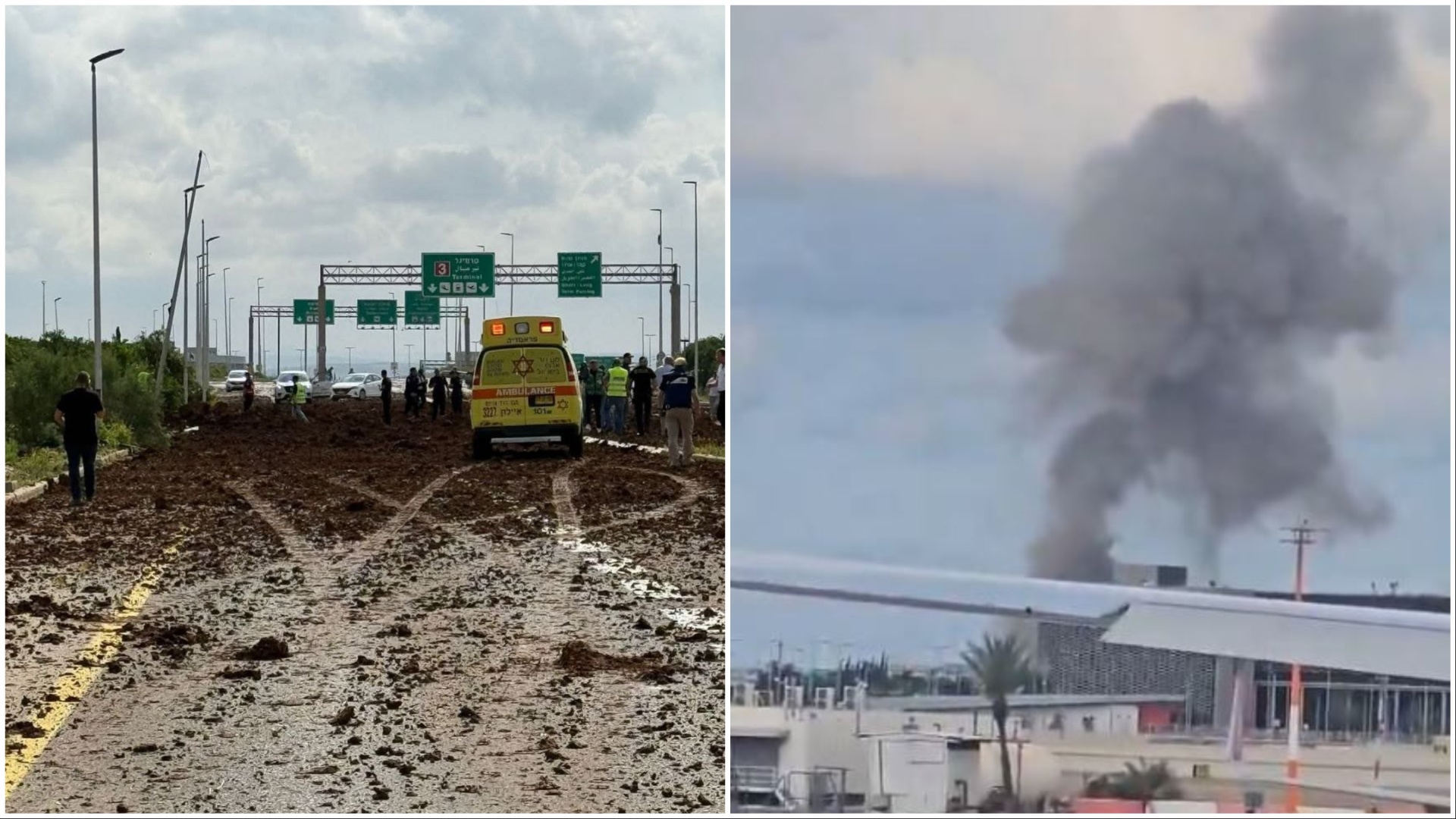 Houthi missile hits area of Ben Gurion Airport's Terminal 3, three injured