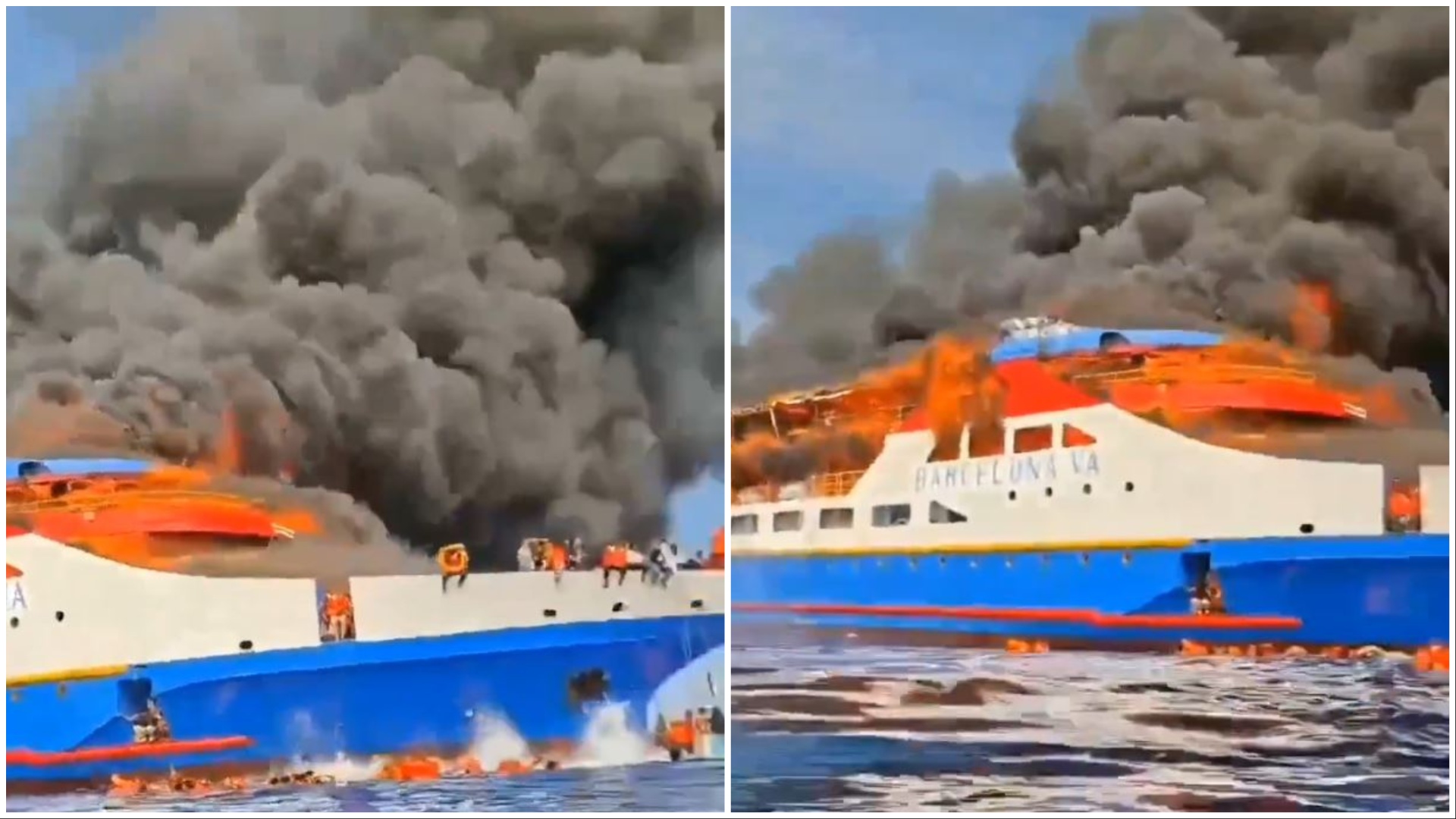 Požar na trajektu v Indoneziji terjal pet življenj, rešili več sto ljudi