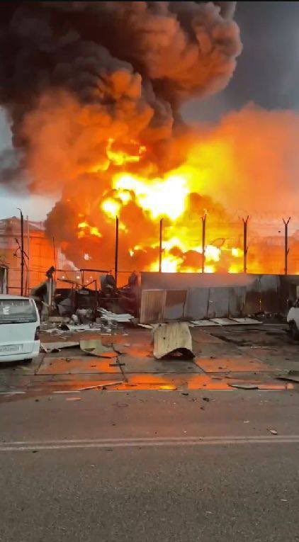Massive blaze erupts in Russia after Ukrainian drone strike on huge oil depot