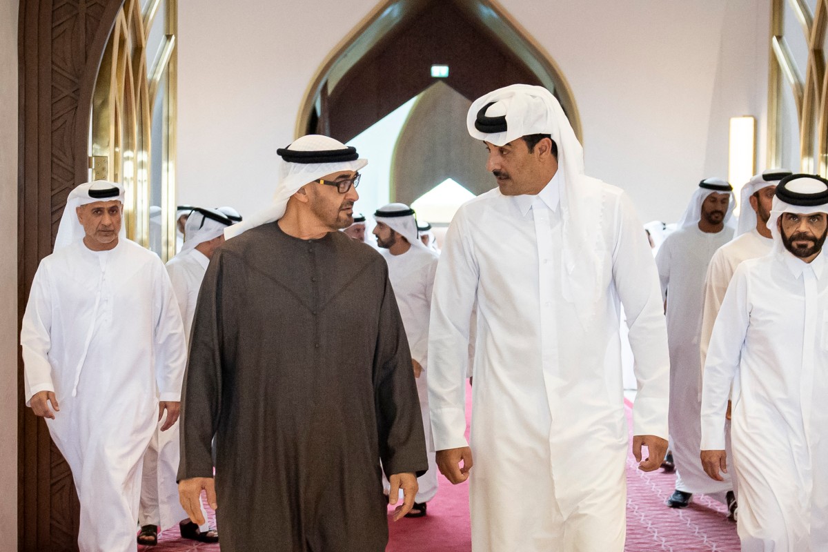 UAE President arrives in Doha, Qatar