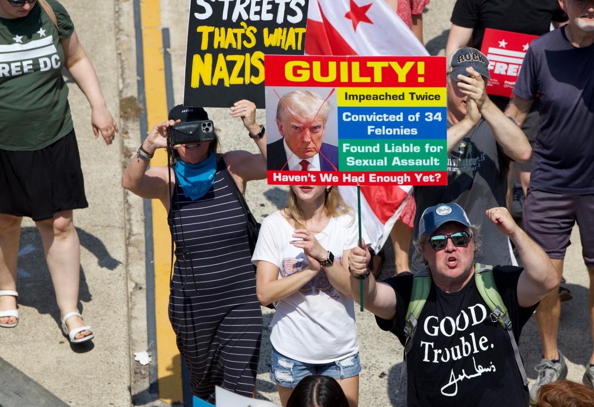 'We Are All DC': Massive anti-Trump protest erupts in Washington