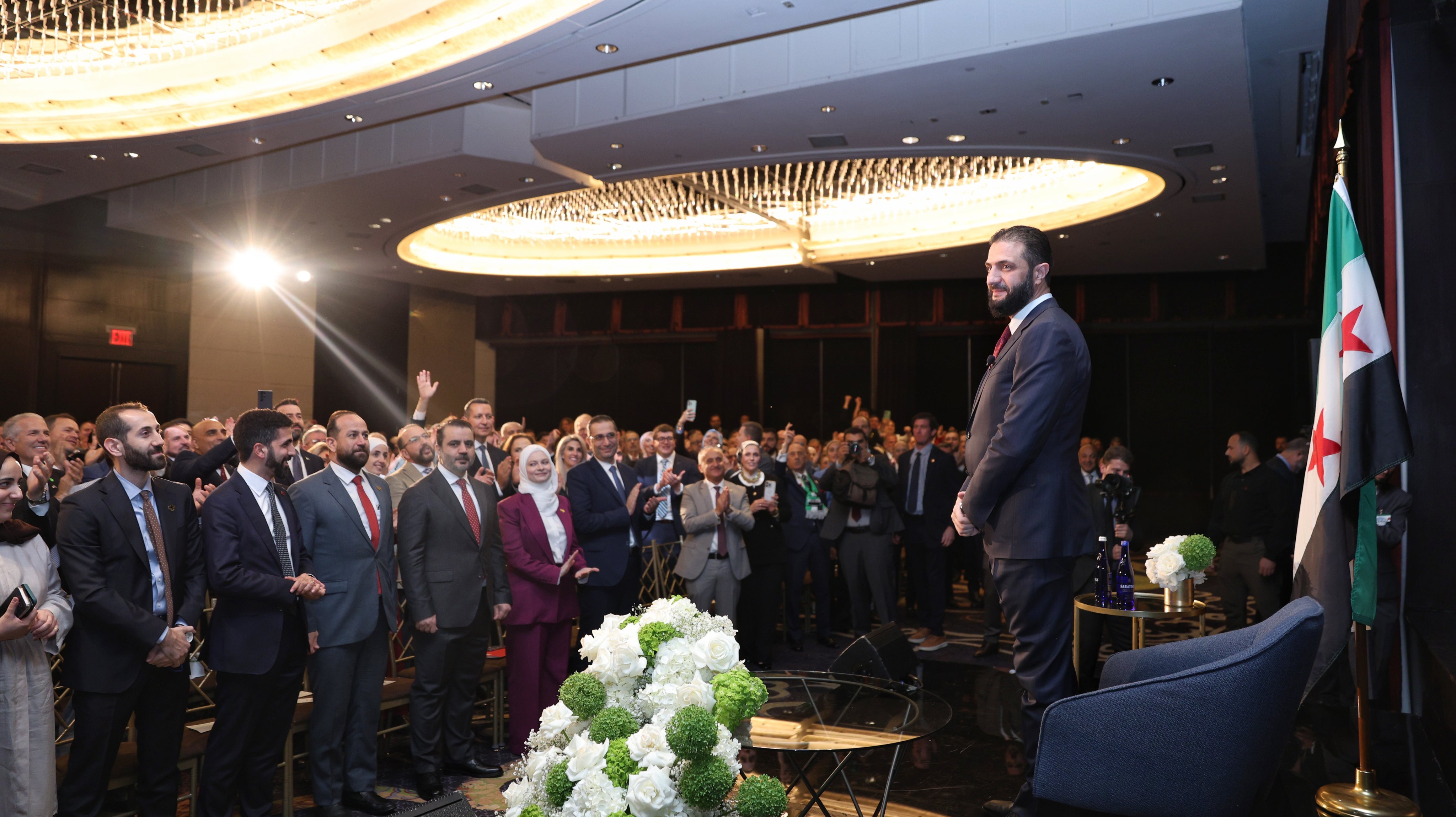 Ahmed al-Sharaa meets Syrian community in a historic US visit
