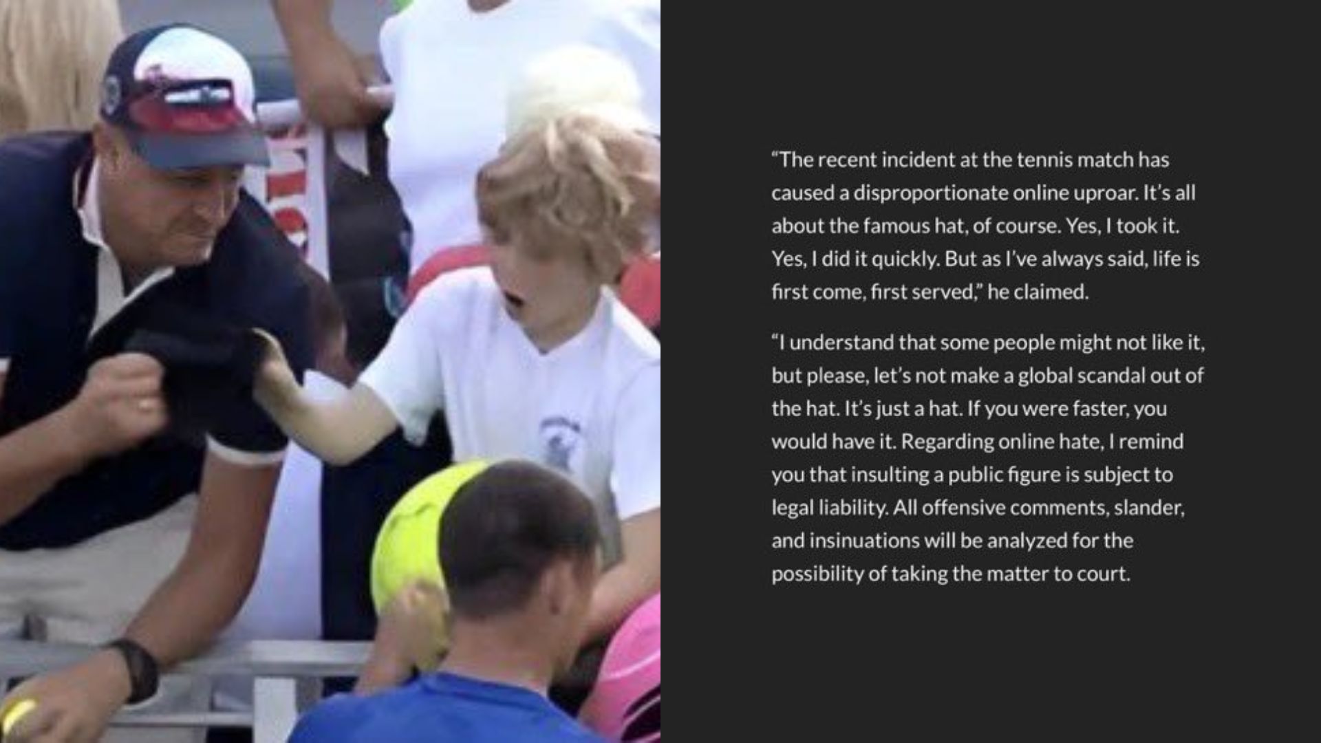 Polish CEO Piotr Szczerek defends stealing signed hat from child