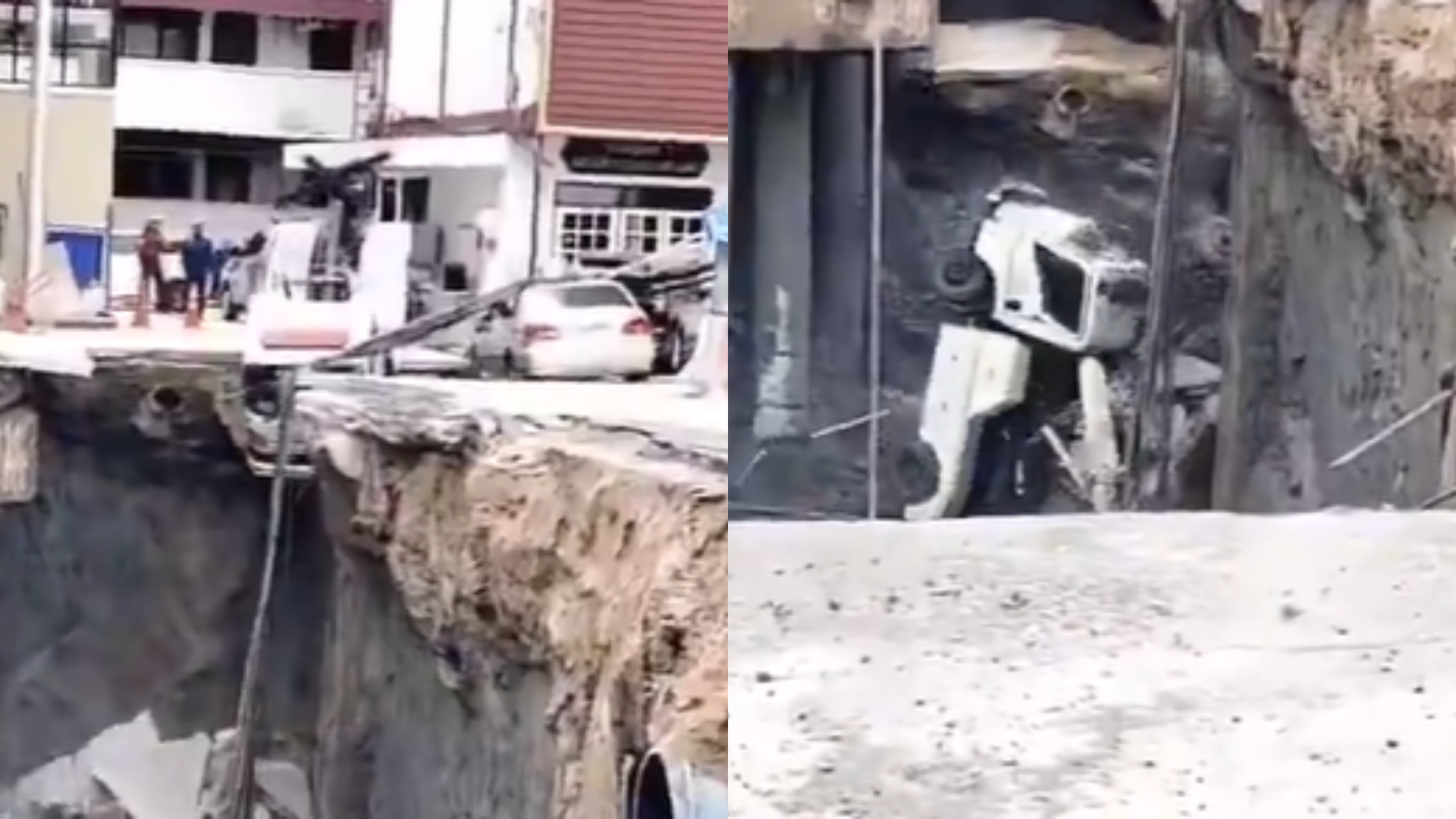 Video: Bangkok sinkhole swallows a massive truck