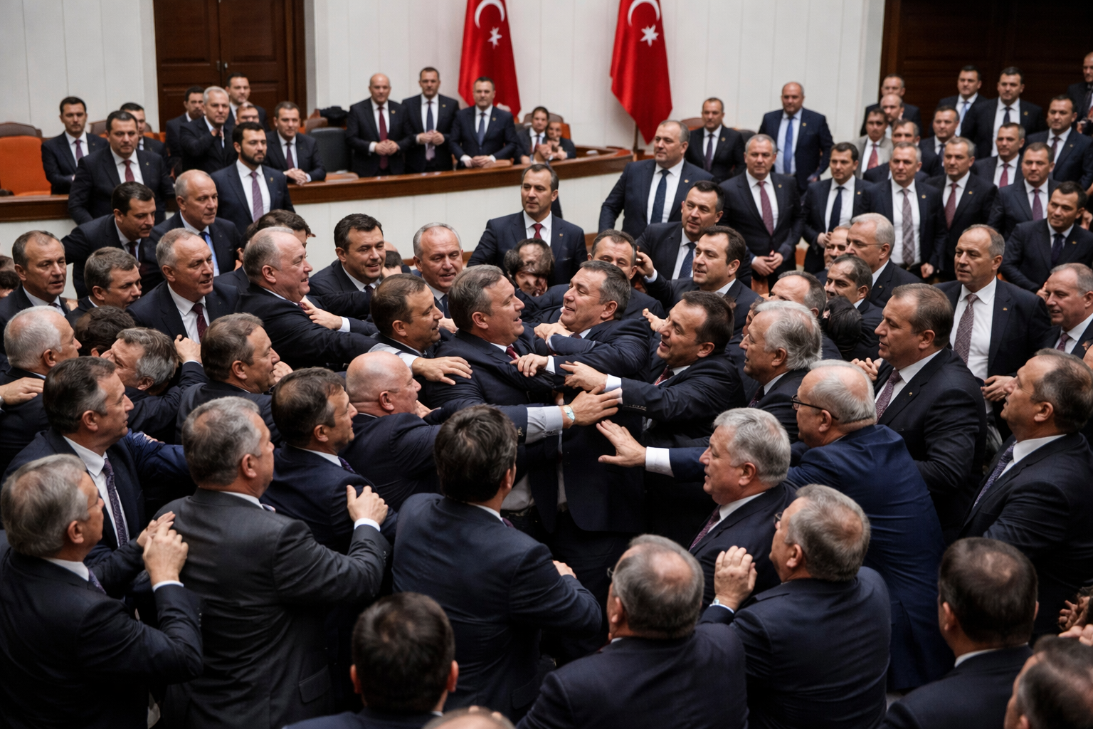 فيديو: شجار بالأيدي في البرلمان بسبب "تعيين"