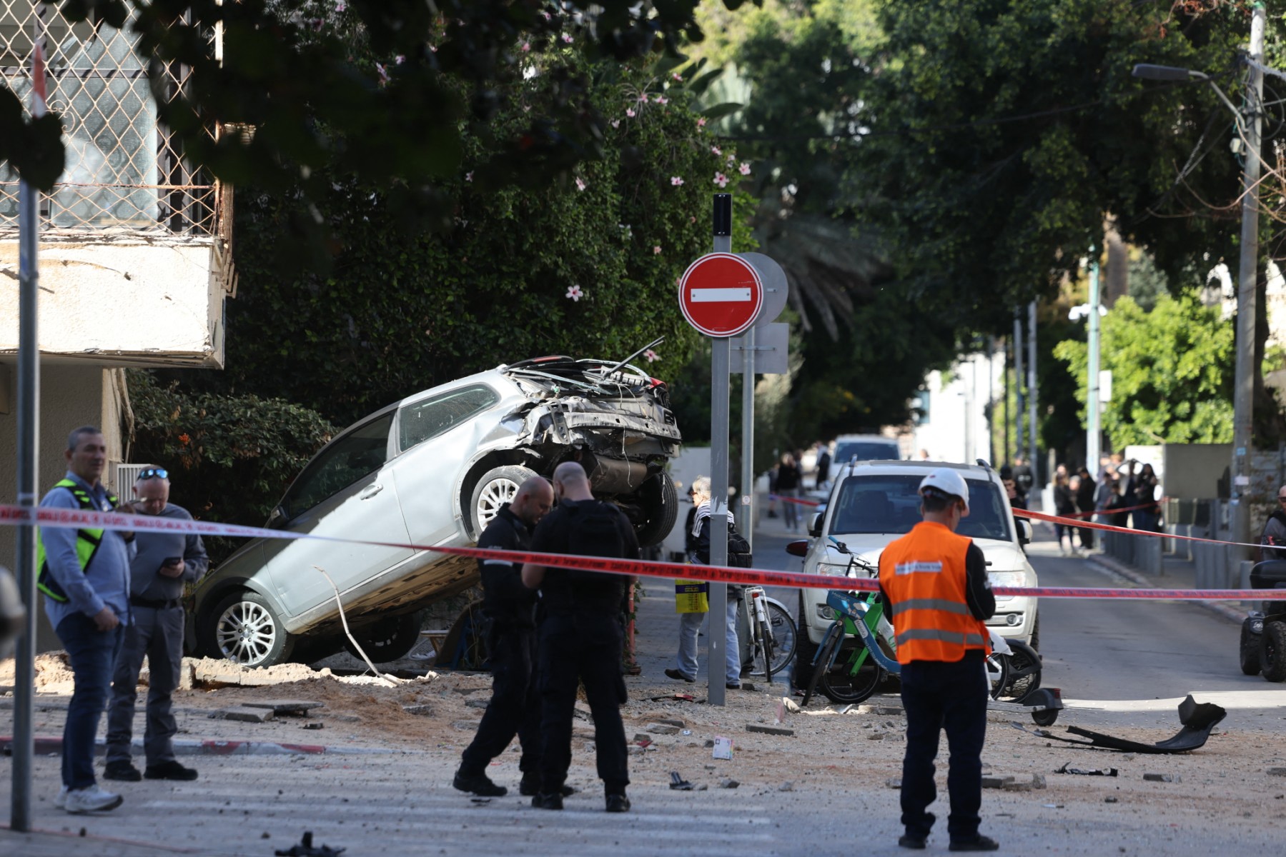 Two Israeli killed by shrapnel, blasts heard in central Israel