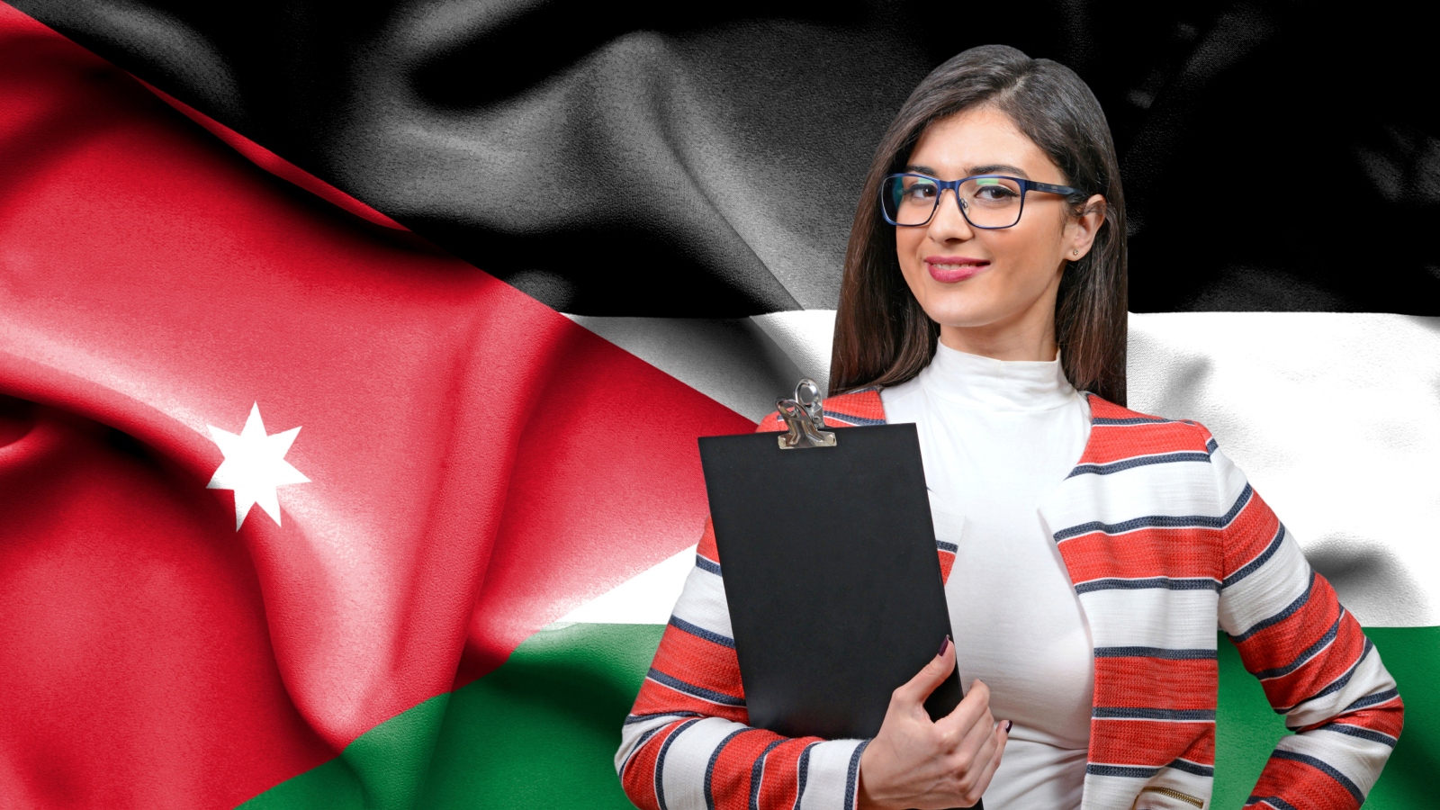 خطوات تطبيق مكياج ناعم يناسب المرأة العاملة مستوحى من ألوان العلم الأردني