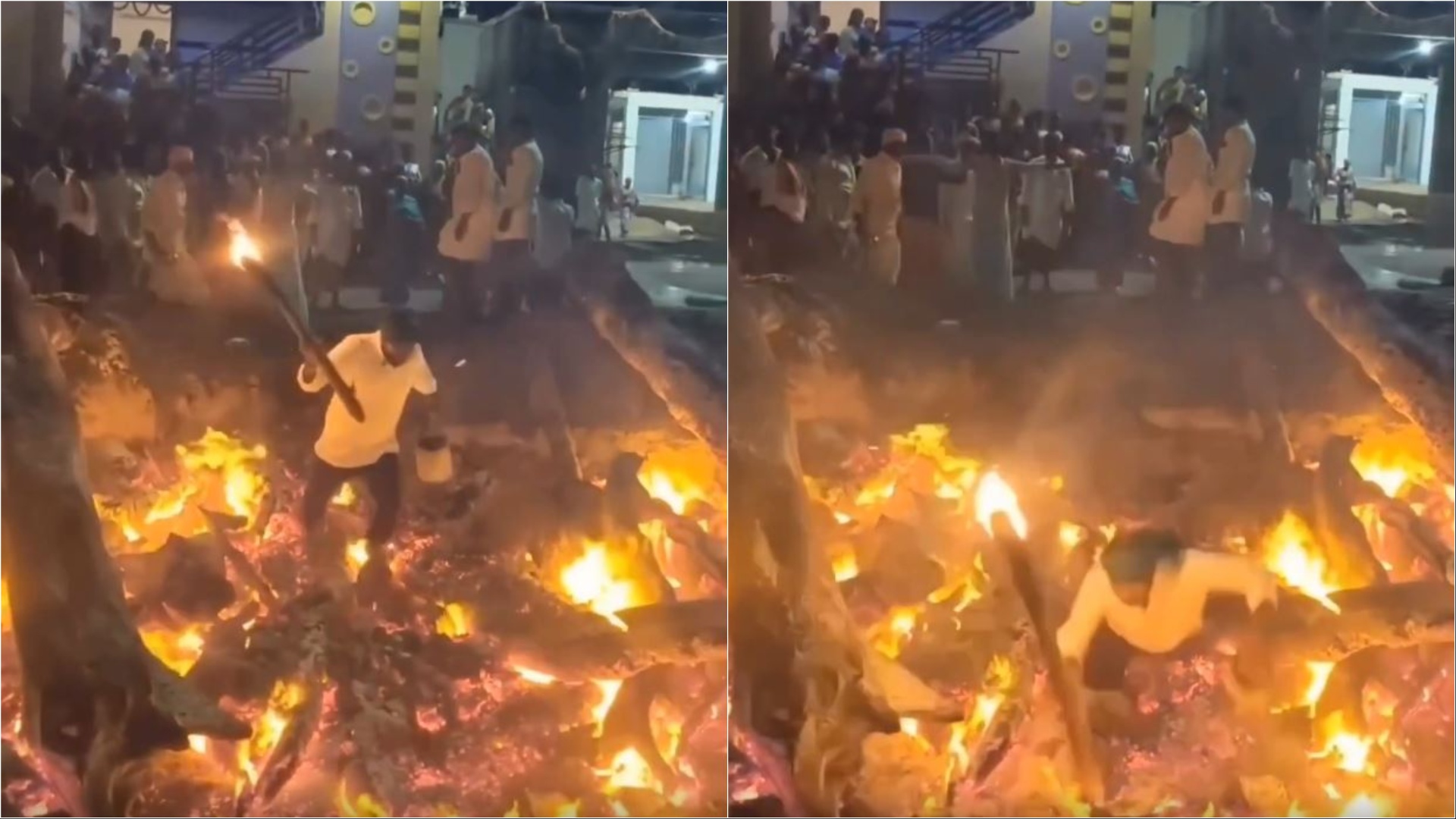 Viral video: Indian man dies after falling into fire pit during Muharram ritual