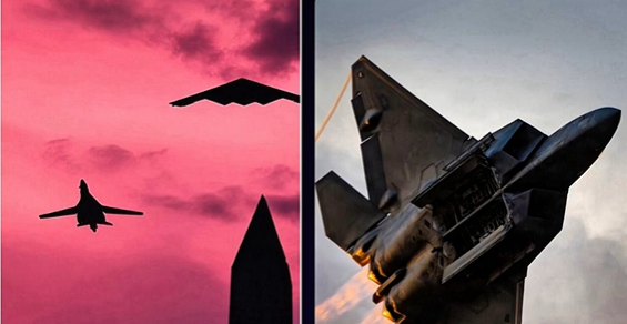 Trump sends a message to Iran with F-22, B-1B and B-2 bomber photos