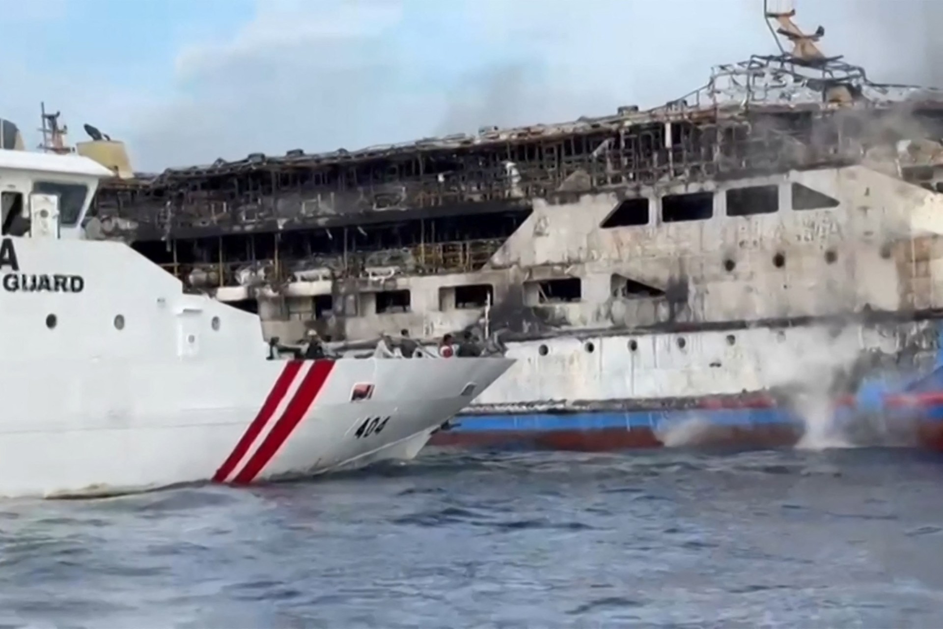 Five dead after fire engulfs Indonesian ferry