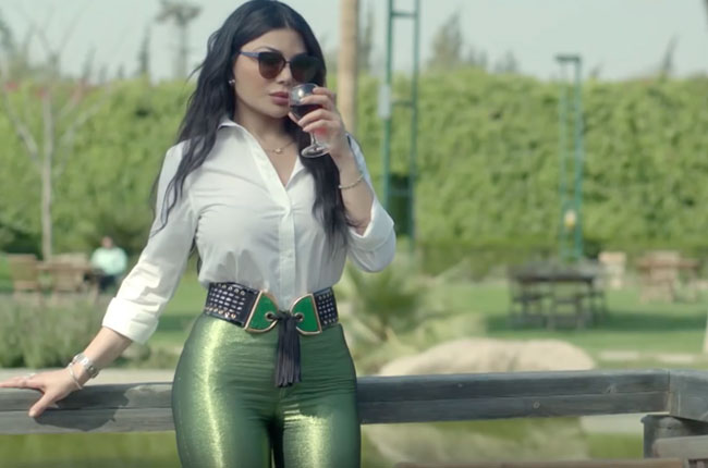 Haifa Wahbeh in Tight Shiny Green Pants 