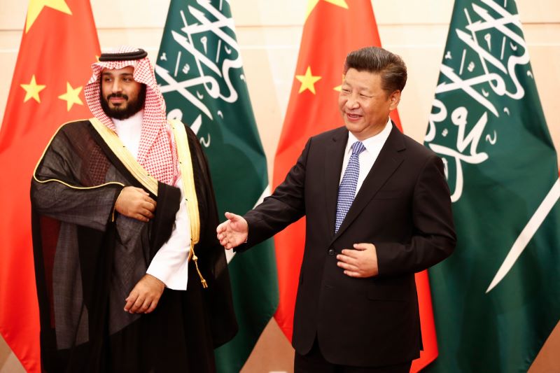 ""كان الامير محمد بن سلمان التقى شي خلال زيارة الى الصين عام 2019