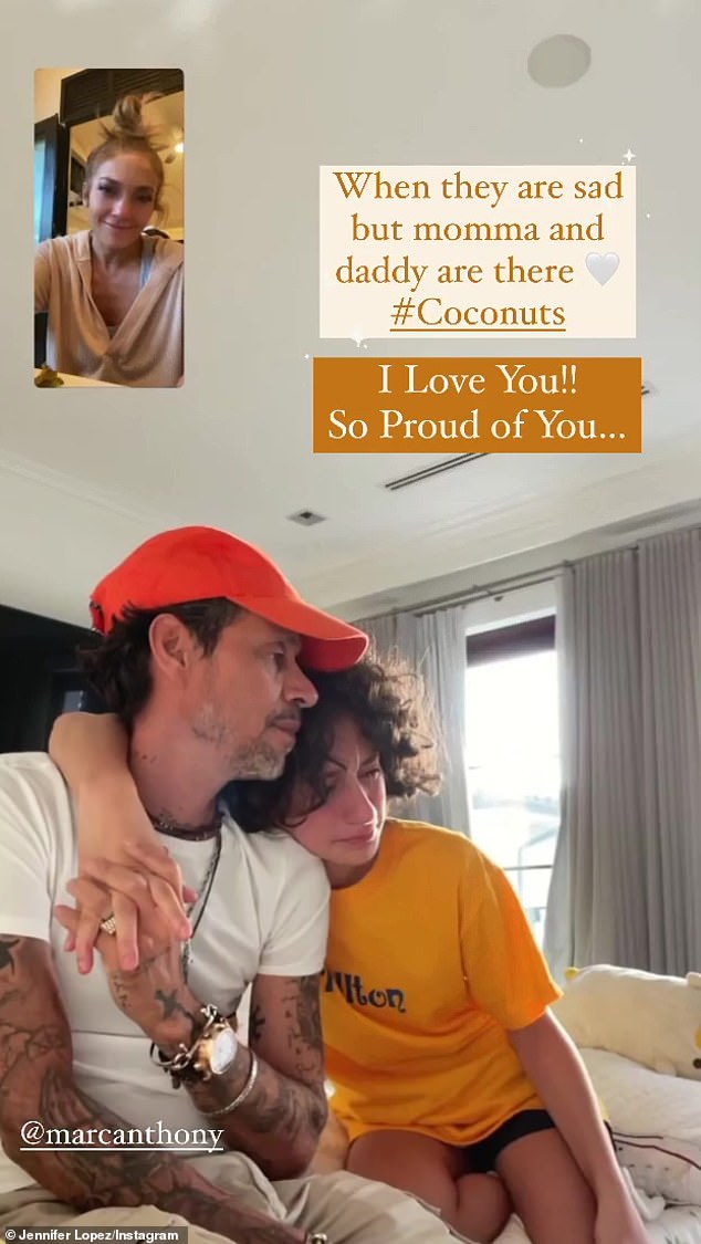 جينيفر لوبيز في مكالمة فيدية مع طليقها السابق