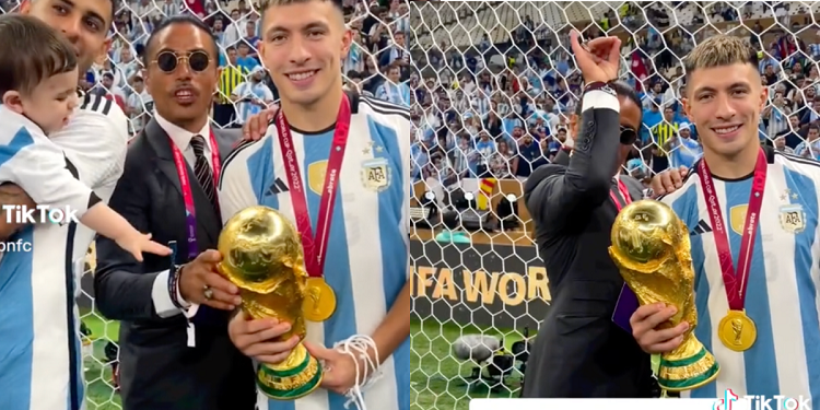"الشيف نصرت يلمس كأس العالم"