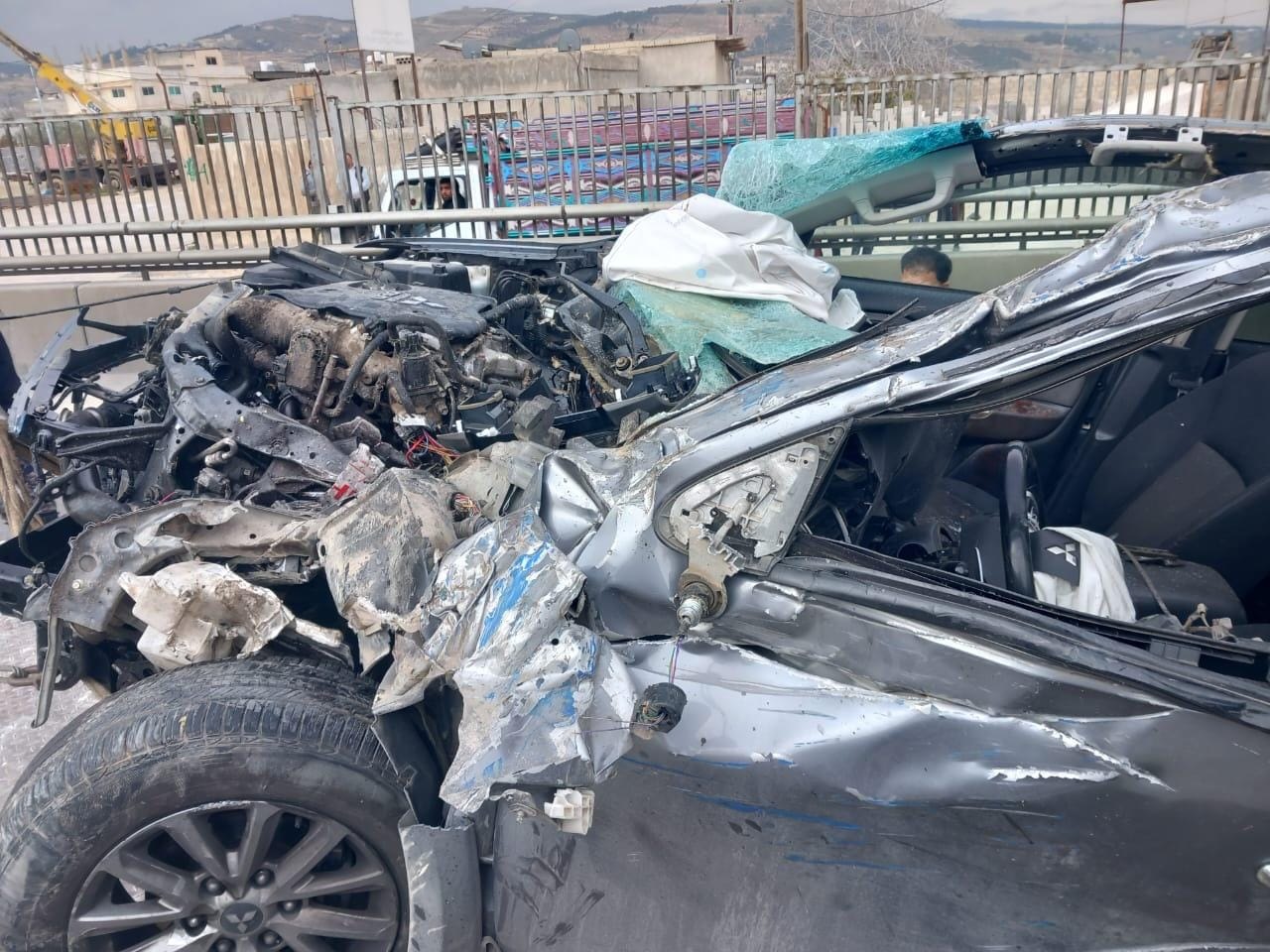 مركبة عامر الزبون عقب الحادث