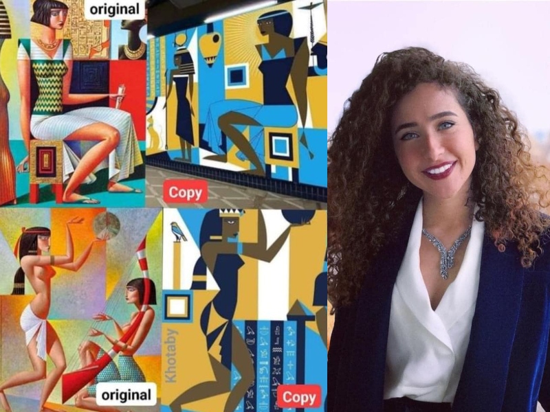 مصممة جرافيك مصرية متهمة بسرقة تصاميم لوحات فنان روسي