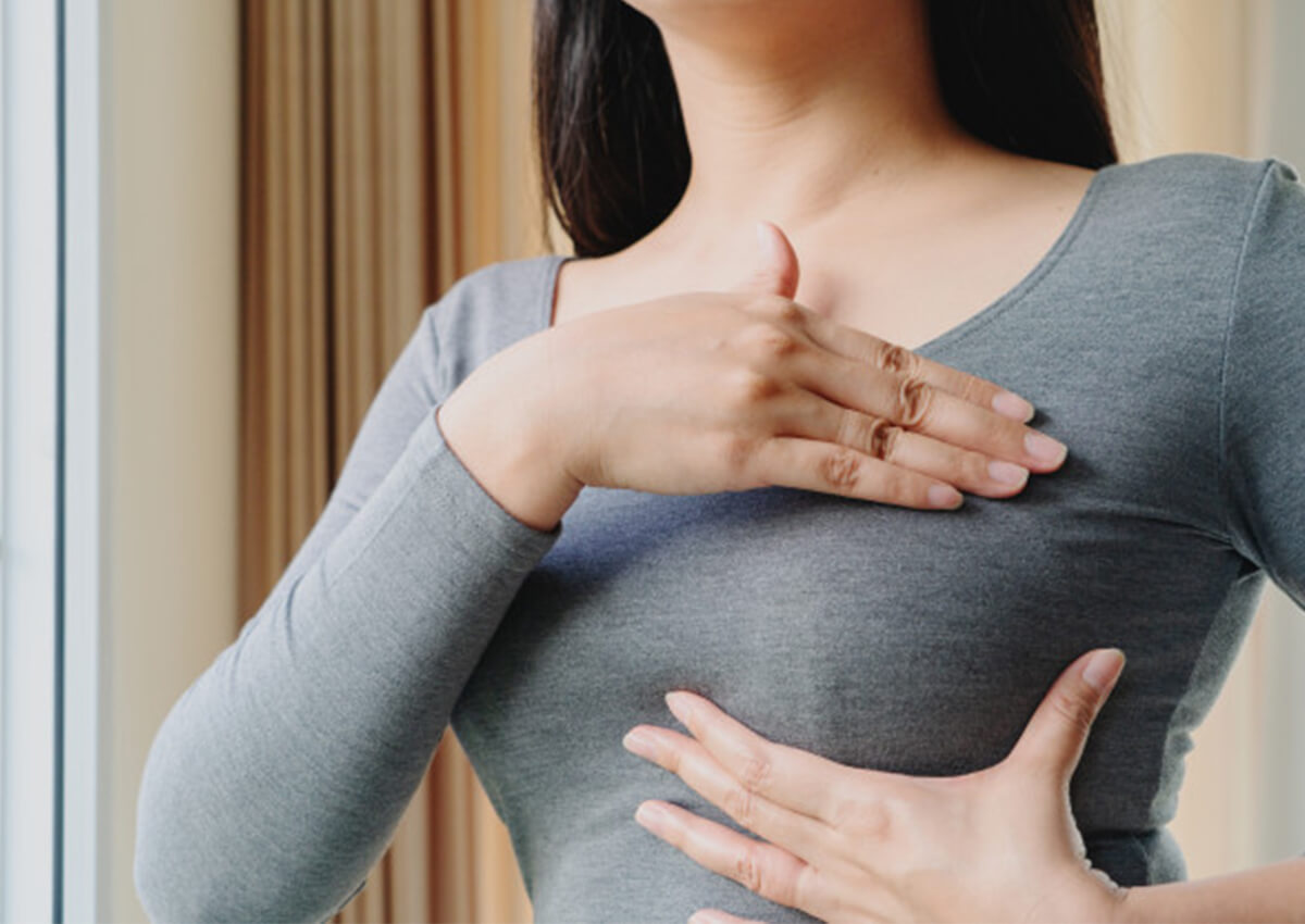  الشعور بألم بمنطقة الثديين