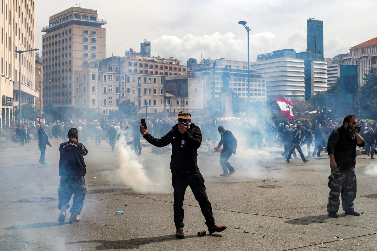 مظاهرة وسط بيروت