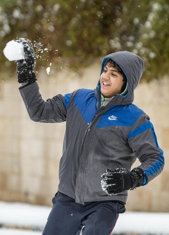 In Pictures: Major Snowstorm Hits Amman, Jordan