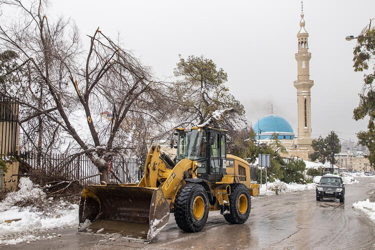 In Pictures: Major Snowstorm Hits Amman, Jordan