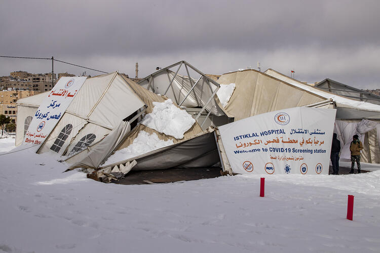 In Pictures: Major Snowstorm Hits Amman, Jordan