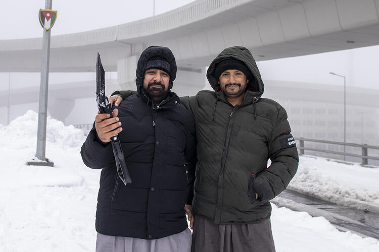In Pictures: Major Snowstorm Hits Amman, Jordan