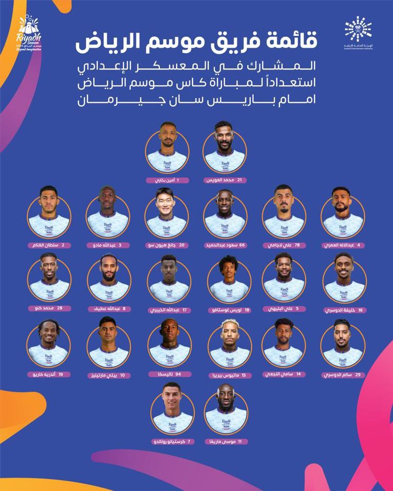 فريق نجوم موسم الرياض (المصدر: الهيئة العامة للترفيه)