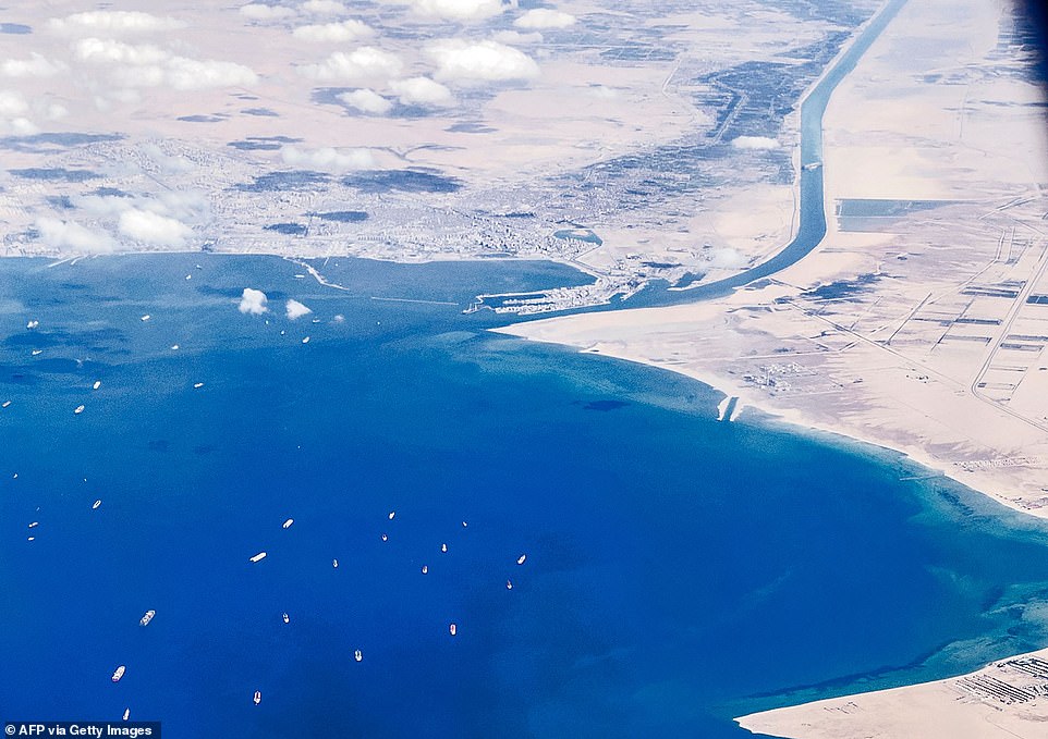 container ship in Suez Canal