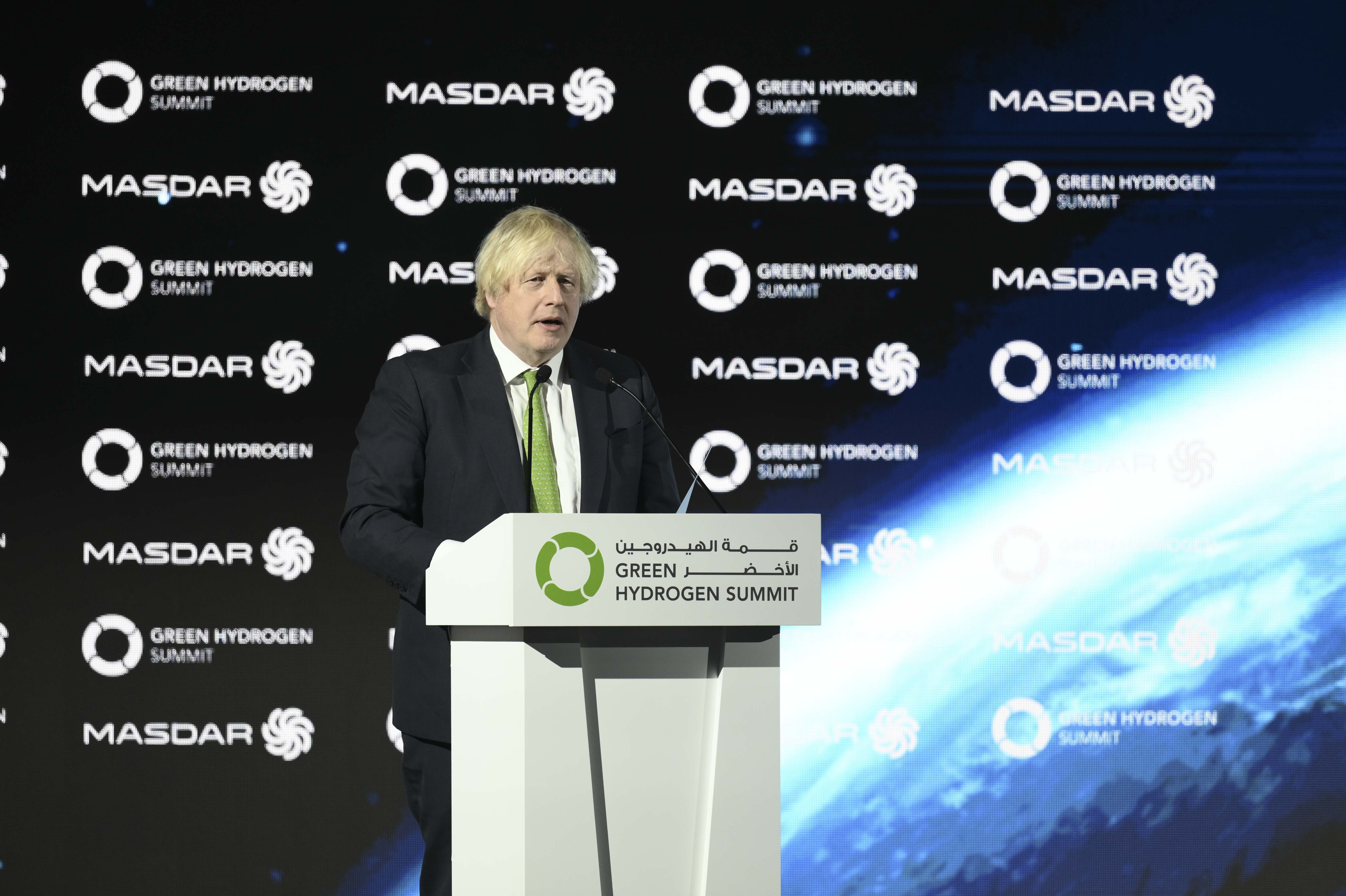 Boris Johnson at the Green Hydrogen Summit