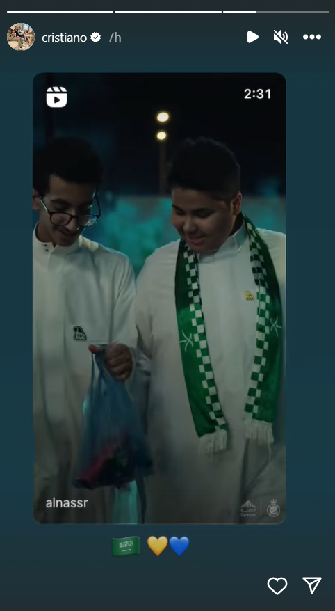 Cristiano Ronaldo wearing Saudi traditional clothes to celebrate Saudi National Day