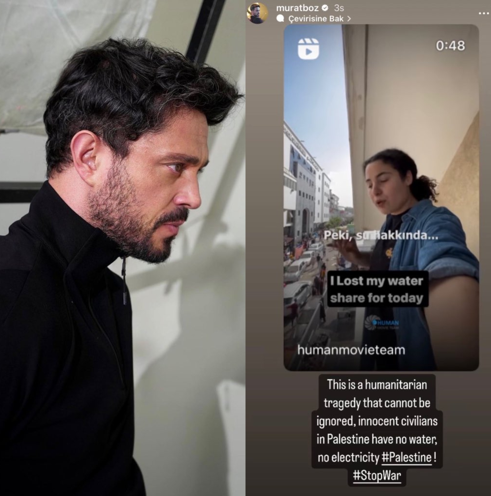Murat Boz'dan Filistin'e destek