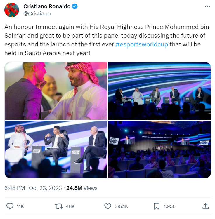 Ronaldo meets Saudi crown prince Mohammed bin Salman