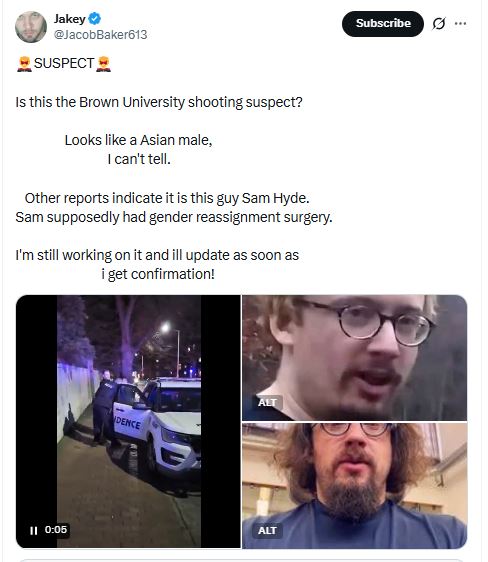 Brown University shooting suspect