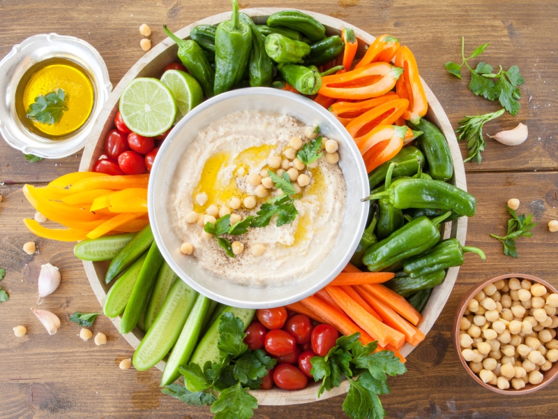 أسرار عمل غموس الحمص مختلف الألوان