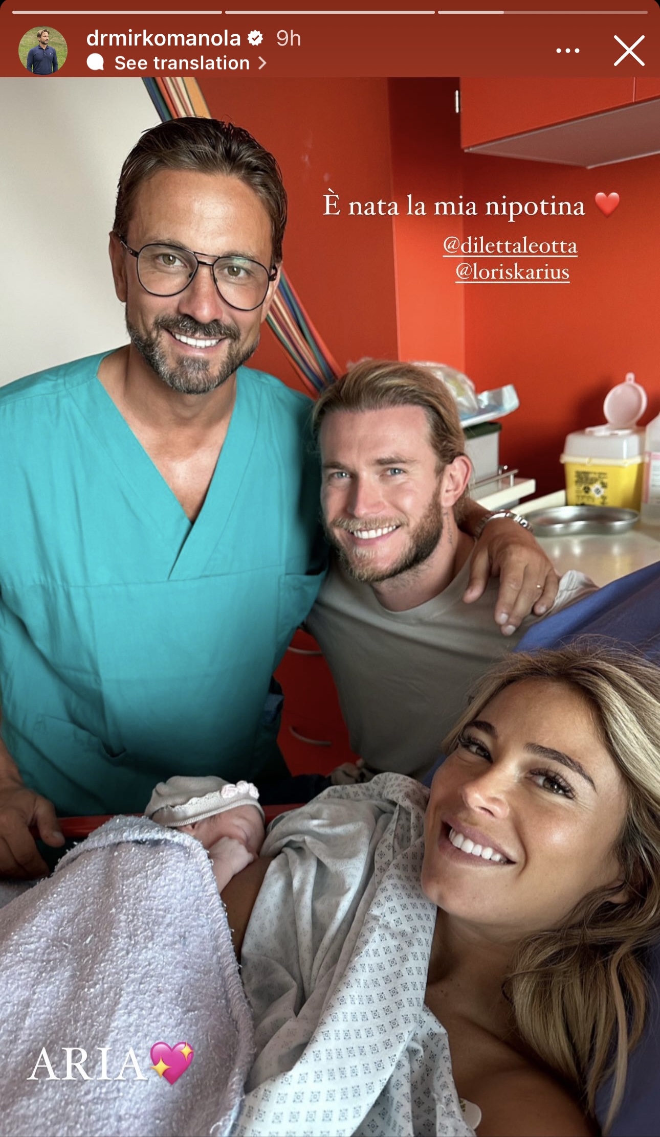 diletta leotta naked after giving birth to baby aria with loris karius