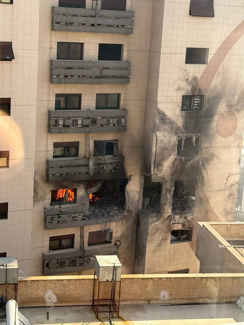 استهداف مبنى في كفر سوسة