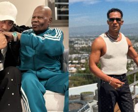 Mohamed Ramadan & his father 