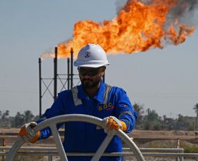 Iraqi oil field worker in Basra