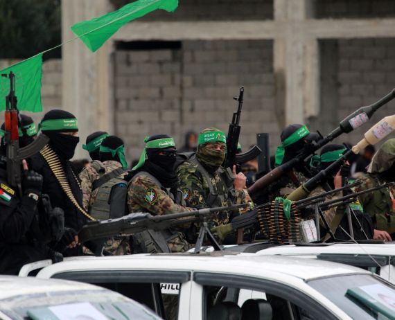 Palestinian Hamas fighters