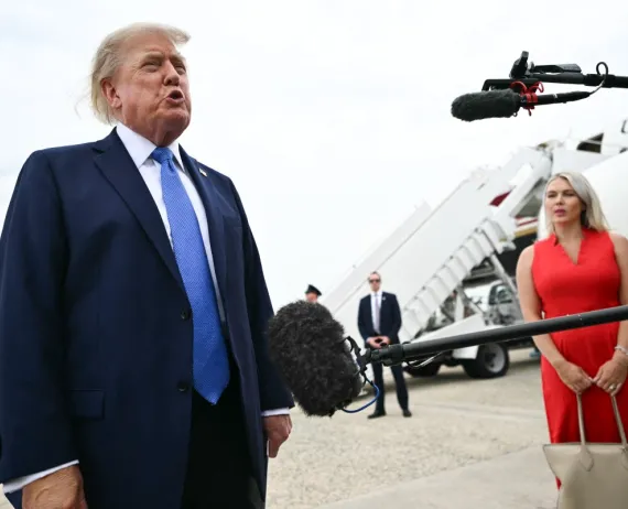 Trump speaking to reporters