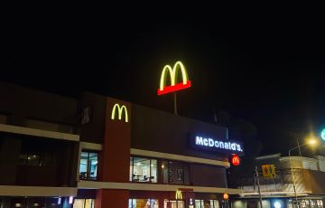 McDonald's at a rest stop on the motorway