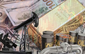 Oil rises as gold drops