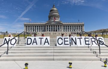 AI Data center protest in the US