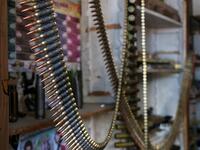 Bullets are on display at a shop in Yemen's third city of Taez, on July 13, 2019. Before the war, the old market of Taez was crowded with people and full of handcrafts and artisanal goods. AHMAD AL-BASHA / AFP