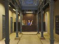 A picture of Naguib Mahfouz in the lobby of the museum (Photo: Official release of the Ministry of Culture)