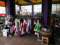 View of parts of objects used by Mexican activist Julia Klug in protests, including a flag reading "Free Palestine" in Mexico City on August 08, 2019. RODRIGO ARANGUA / AFP