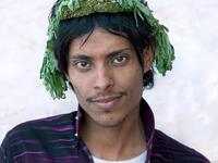 The men rarely see outsiders and locals reacted excitedly when Lafforgue first arrived, with this man calling his friends to tell them (Facebook)